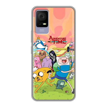 Силиконовый чехол на TCL 405 с принтом Adventure time Время приключений Силиконовый чехол на TCL 405 с принтом Adventure time Время приключений