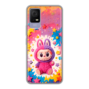 Силиконовый чехол на TCL 405 с принтом Labubu Лабубу