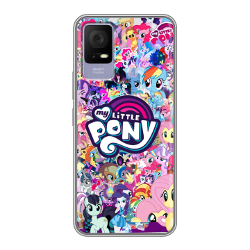 Силиконовый чехол на TCL 405 с принтом My little pony Дружба чудо