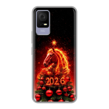 Силиконовый чехол на TCL 405 с принтом Новый год Силиконовый чехол на TCL 405 с принтом Новый год