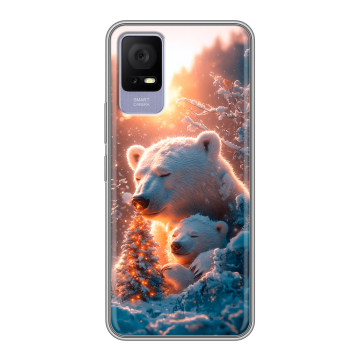 Силиконовый чехол на TCL 405 с принтом Новый год Силиконовый чехол на TCL 405 с принтом Новый год