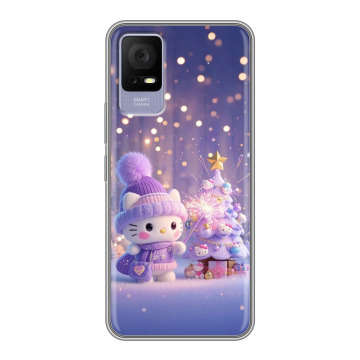 Силиконовый чехол на TCL 405 с принтом Новый год Силиконовый чехол на TCL 405 с принтом Новый год