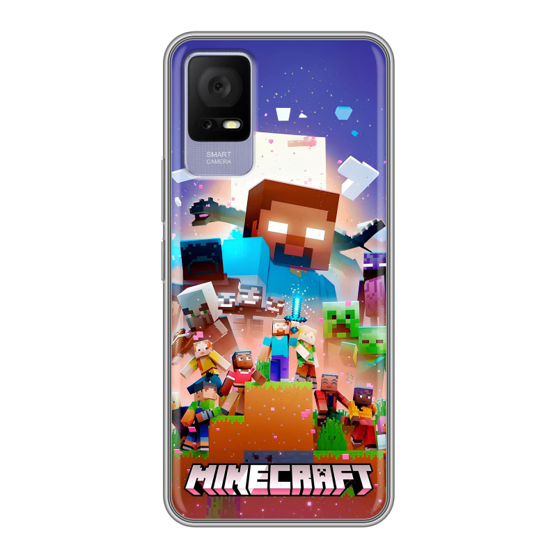 Силиконовый чехол на TCL 405 с принтом Майнкрафт Minecraft Силиконовый чехол на TCL 405 с принтом Майнкрафт Minecraft