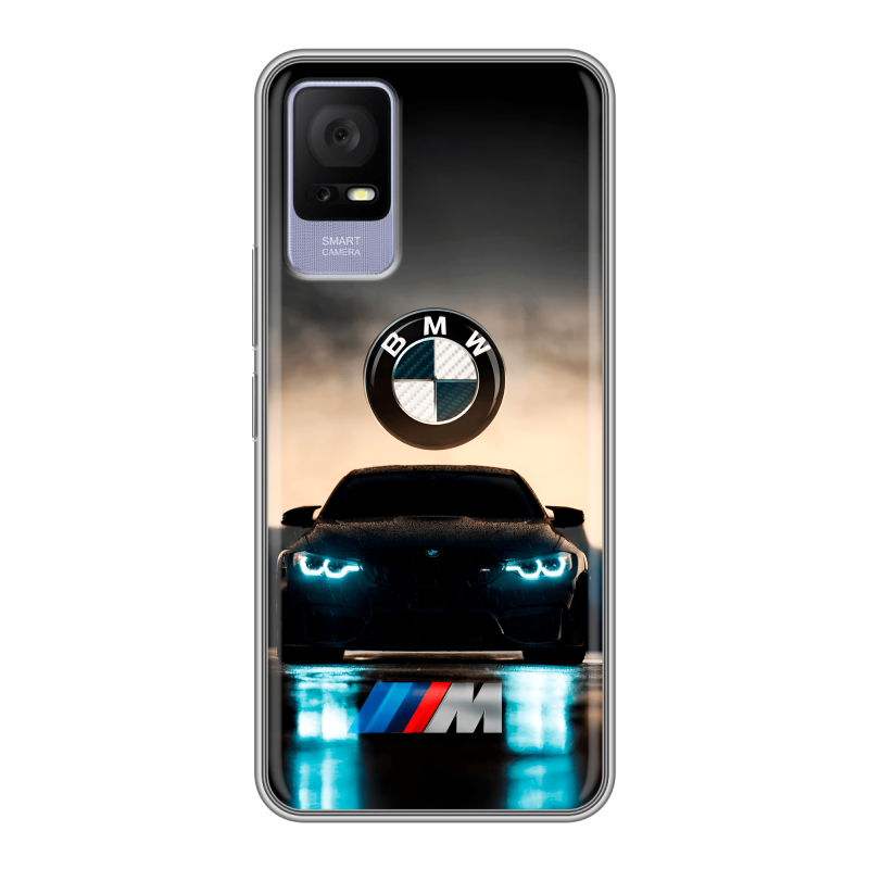 Силиконовый чехол на TCL 405 с принтом БМВ BMW Силиконовый чехол на TCL 405 с принтом БМВ BMW
