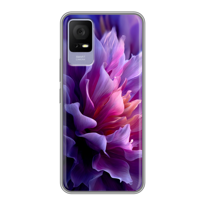 Силиконовый чехол на TCL 405 с принтом женский цветы Силиконовый чехол на TCL 405 с принтом женский цветы