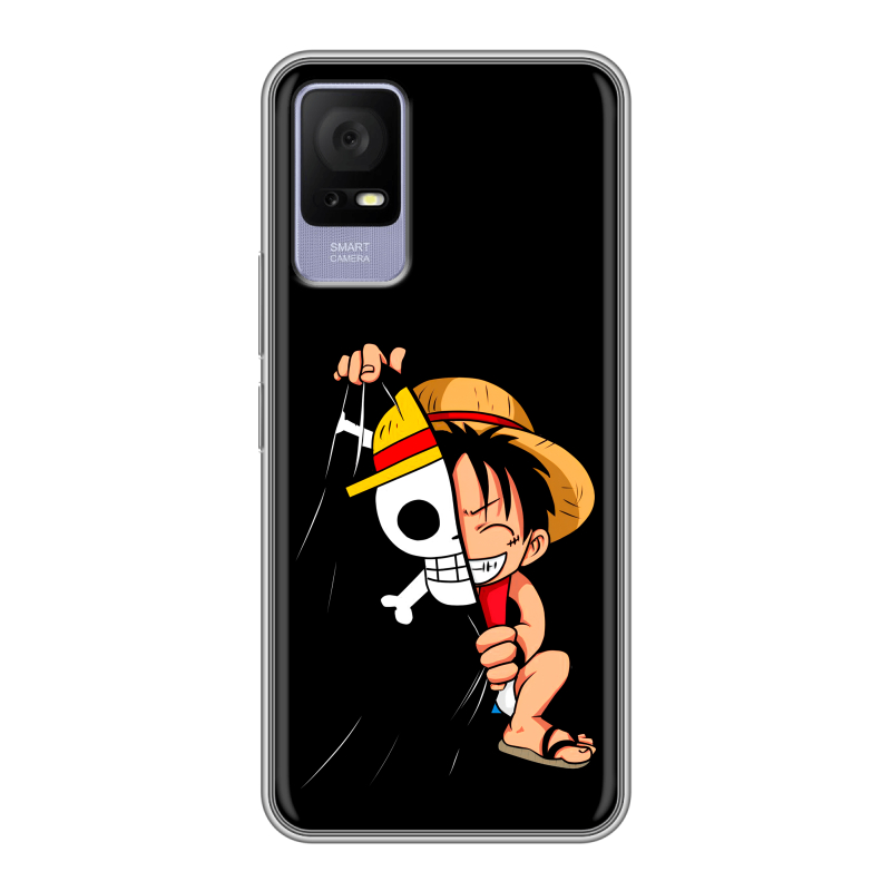 Силиконовый противоударный чехол на TCL 405 с принтом One Piece Ван Пис Силиконовый противоударный чехол на TCL 405 с принтом One Piece Ван Пис