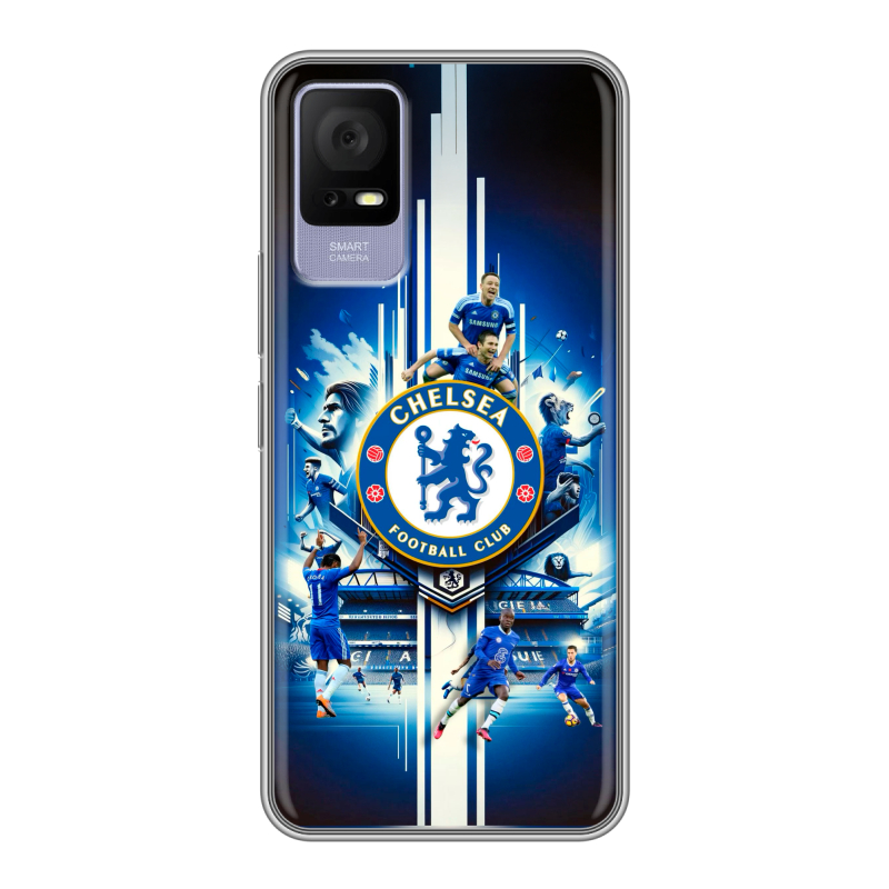 Силиконовый чехол на TCL 405 с принтом Chelsea Челси Силиконовый чехол на TCL 405 с принтом Chelsea Челси