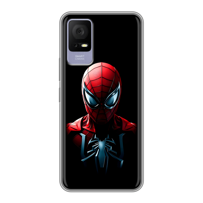 Силиконовый противоударный чехол на TCL 405 с принтом Spiderman Человек паук Силиконовый противоударный чехол на TCL 405 с принтом Spiderman Человек паук