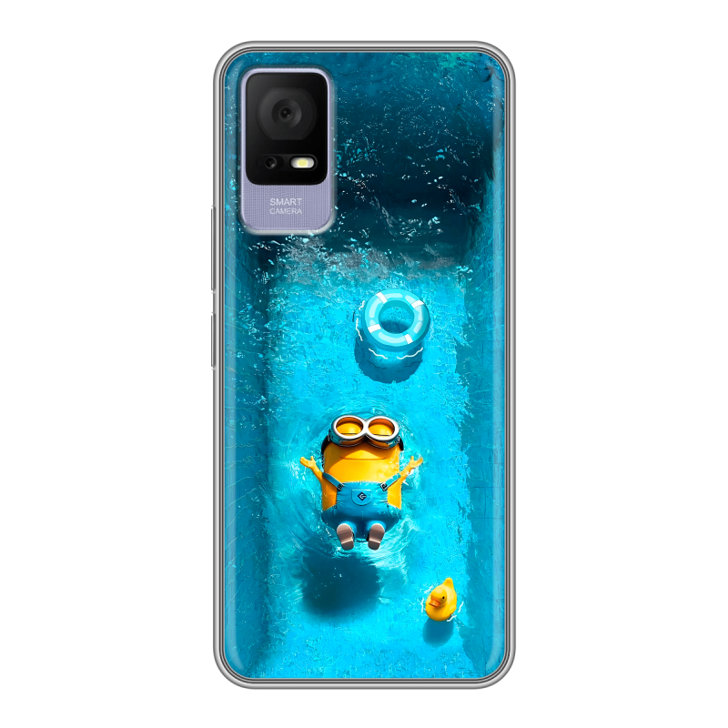 Силиконовый чехол на TCL 405 с принтом Миньоны Силиконовый чехол на TCL 405 с принтом Миньоны