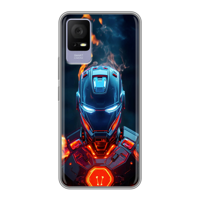 Силиконовый противоударный чехол на TCL 405 с принтом IronMan Железный человек Силиконовый противоударный чехол на TCL 405 с принтом IronMan Железный человек