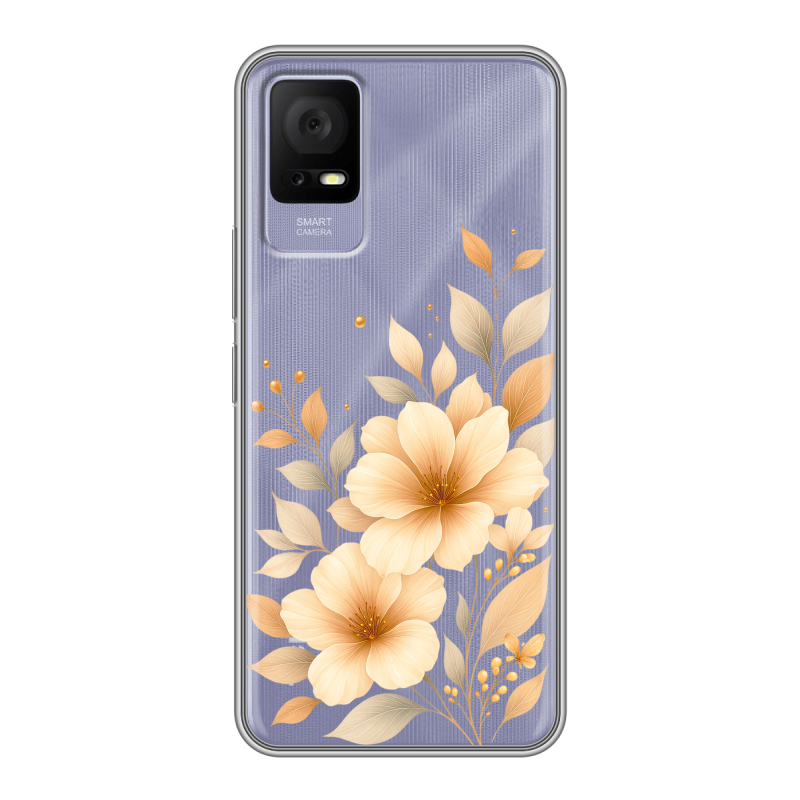 Силиконовый противоударный чехол на TCL 405 с принтом для девушки Силиконовый противоударный чехол на TCL 405 с принтом для девушки