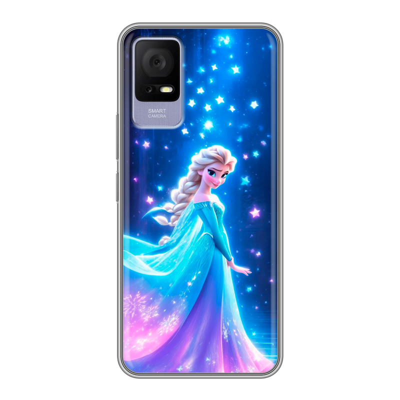 Силиконовый противоударный чехол на TCL 405 с принтом Холодное сердце Frozen Силиконовый противоударный чехол на TCL 405 с принтом Холодное сердце Frozen