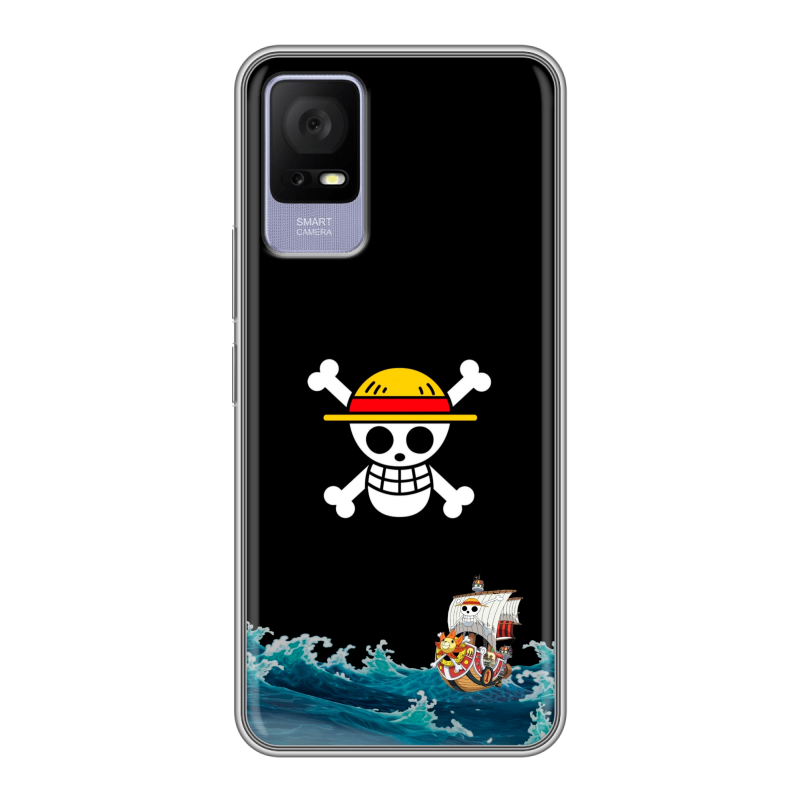 Силиконовый противоударный чехол на TCL 405 с принтом One Piece Ван Пис Силиконовый противоударный чехол на TCL 405 с принтом One Piece Ван Пис