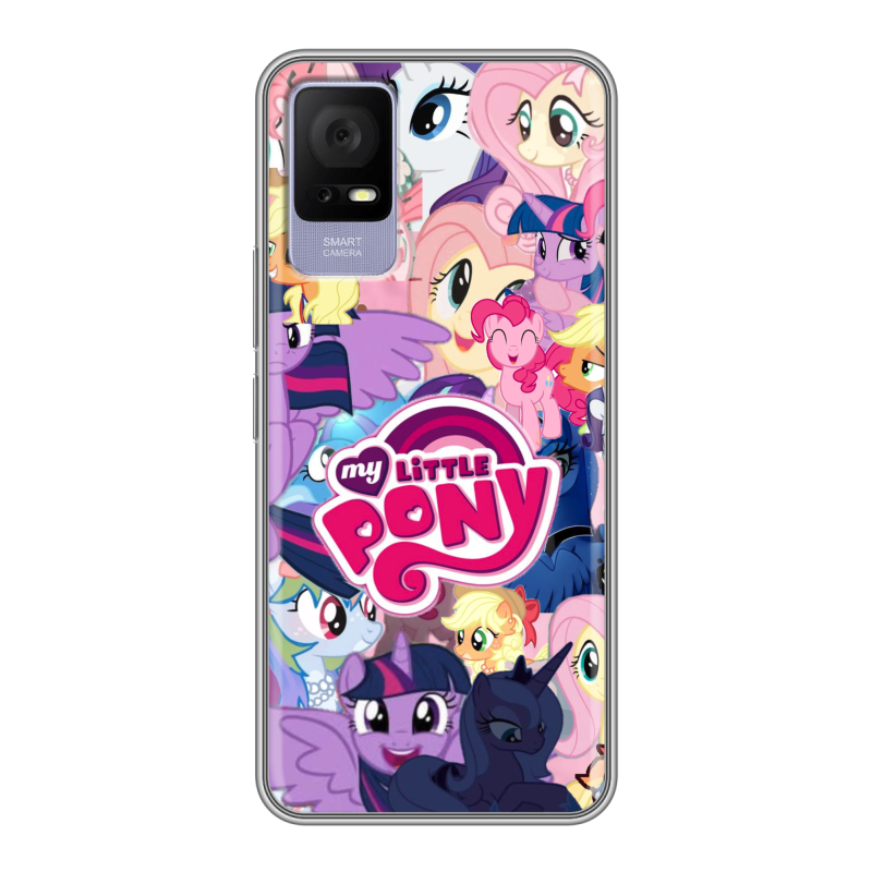 Силиконовый противоударный чехол на TCL 405 с принтом My little pony Дружба чудо Силиконовый противоударный чехол на TCL 405 с принтом My little pony Дружба чудо