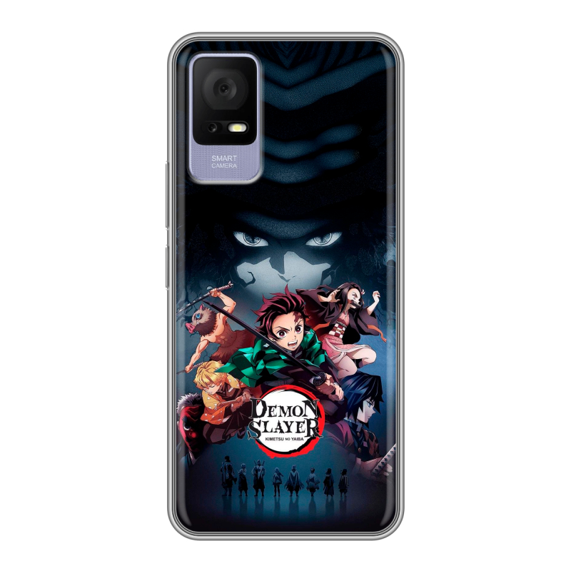 Силиконовый противоударный чехол на TCL 405 с принтом Demon Slayer Клинок рассекающий демонов Силиконовый противоударный чехол на TCL 405 с принтом Demon Slayer Клинок рассекающий демонов