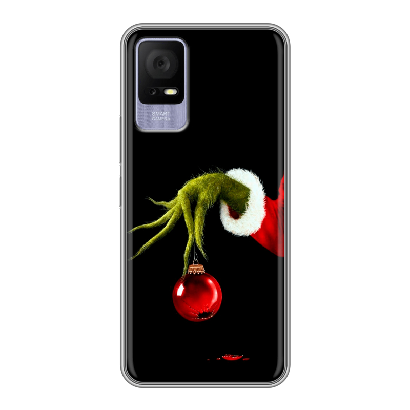 Силиконовый чехол на TCL 405 с принтом Новый год Гринч Силиконовый чехол на TCL 405 с принтом Новый год Гринч