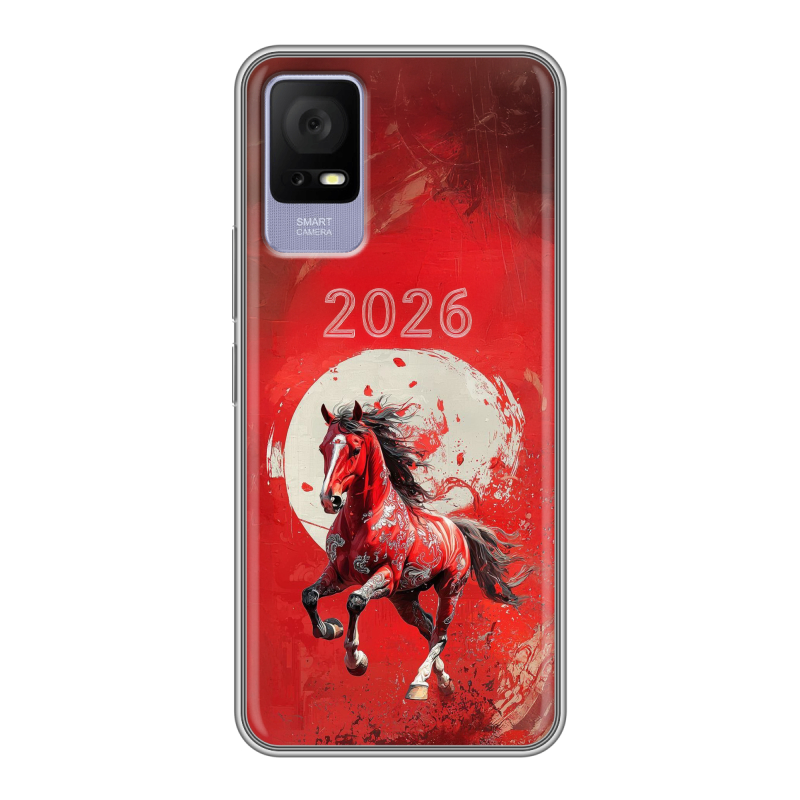 Силиконовый чехол на TCL 405 с принтом Новый год Силиконовый чехол на TCL 405 с принтом Новый год