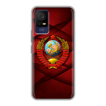 Силиконовый чехол на TCL 408 с принтом Герб СССР