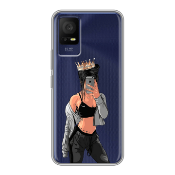 Силиконовый чехол на TCL 408 с принтом Женские принты Силиконовый чехол на TCL 408 с принтом Женские принты