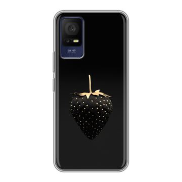 Силиконовый чехол на TCL 408 с принтом Черная клубника Силиконовый чехол на TCL 408 с принтом Черная клубника