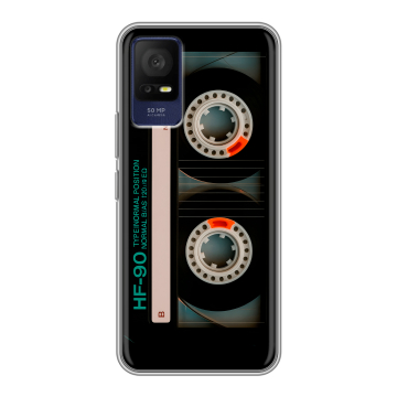 Силиконовый чехол на TCL 408 с принтом Кассета Силиконовый чехол на TCL 408 с принтом Кассета