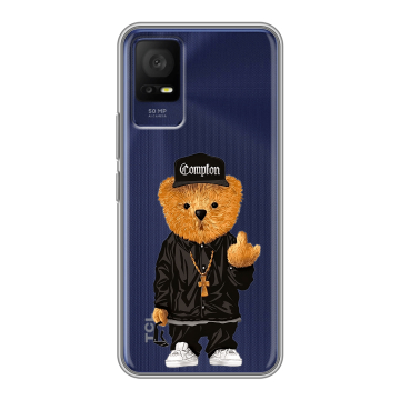 Силиконовый чехол на TCL 408 с принтом Мишка Силиконовый чехол на TCL 408 с принтом Мишка