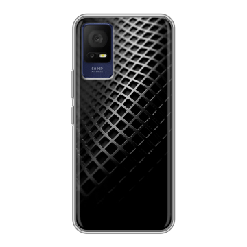Силиконовый чехол на TCL 408 с принтом Текстура металла Силиконовый чехол на TCL 408 с принтом Текстура металла