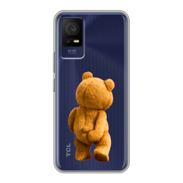 Силиконовый чехол на TCL 408 с принтом Медведь
