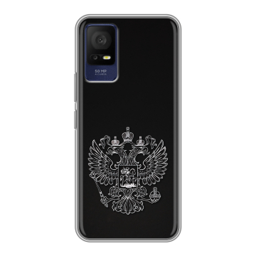 Силиконовый чехол на TCL 408 с принтом Герб России Силиконовый чехол на TCL 408 с принтом Герб России