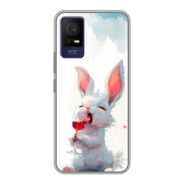 Силиконовый чехол на TCL 408 с принтом кролик зайчик Силиконовый чехол на TCL 408 с принтом кролик зайчик