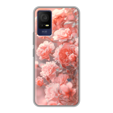 Силиконовый чехол на TCL 408 с принтом Розы цветы
