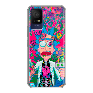 Силиконовый чехол на TCL 408 с принтом Рик и Морти Rick Morty Силиконовый чехол на TCL 408 с принтом Рик и Морти Rick Morty