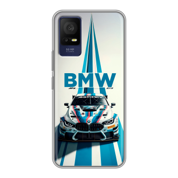 Силиконовый чехол на TCL 408 с принтом БМВ BMW Силиконовый чехол на TCL 408 с принтом БМВ BMW
