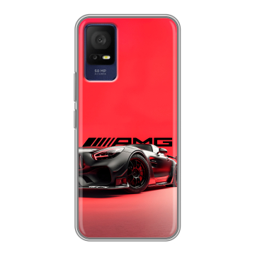 Силиконовый чехол на TCL 408 с принтом Мерседес Mercedes AMG Силиконовый чехол на TCL 408 с принтом Мерседес Mercedes AMG