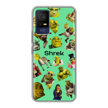 Силиконовый чехол на TCL 408 с принтом Шрек Shrek Силиконовый чехол на TCL 408 с принтом Шрек Shrek