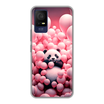 Силиконовый чехол на TCL 408 с принтом Панда Силиконовый чехол на TCL 408 с принтом Панда
