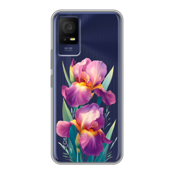 Силиконовый чехол на TCL 408 с принтом Цветы орхидеи Силиконовый чехол на TCL 408 с принтом Цветы орхидеи