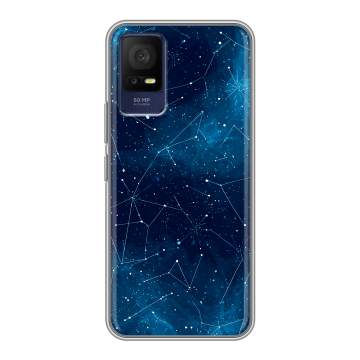 Силиконовый чехол на TCL 408 с принтом Космос звезды Силиконовый чехол на TCL 408 с принтом Космос звезды