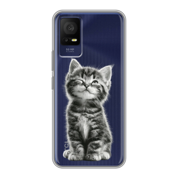 Силиконовый чехол на TCL 408 с принтом Котенок Силиконовый чехол на TCL 408 с принтом Котенок