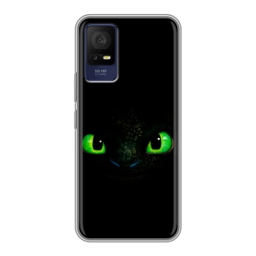 Силиконовый чехол на TCL 408 с принтом Как приручить дракона