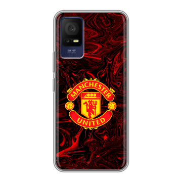 Силиконовый чехол на TCL 408 с принтом Manchester United Силиконовый чехол на TCL 408 с принтом Manchester United