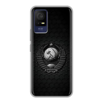 Силиконовый чехол на TCL 408 с принтом Герб Флаг СССР Силиконовый чехол на TCL 408 с принтом Герб Флаг СССР