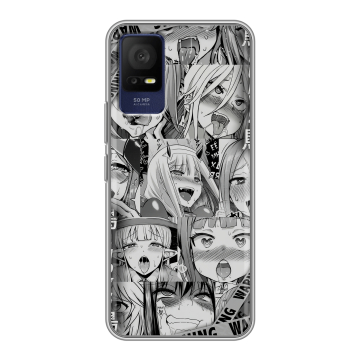 Силиконовый чехол на TCL 408 с принтом Ahegao Ахегао Аниме Силиконовый чехол на TCL 408 с принтом Ahegao Ахегао Аниме