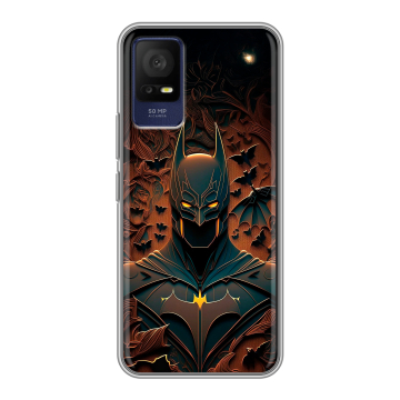 Силиконовый чехол на TCL 408 с принтом Batman Бэтмен Силиконовый чехол на TCL 408 с принтом Batman Бэтмен