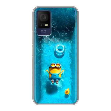 Силиконовый чехол на TCL 408 с принтом Миньоны