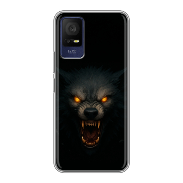 Силиконовый чехол на TCL 408 с принтом Волк Силиконовый чехол на TCL 408 с принтом Волк