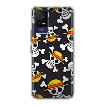 Силиконовый чехол на TCL 408 с принтом One Piece Ван Пис Силиконовый чехол на TCL 408 с принтом One Piece Ван Пис