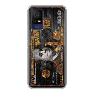 Силиконовый чехол на TCL 408 с принтом Доллар деньги Силиконовый чехол на TCL 408 с принтом Доллар деньги