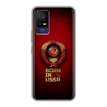 Силиконовый чехол на TCL 408 с принтом Флаг Герб СССР Силиконовый чехол на TCL 408 с принтом Флаг Герб СССР