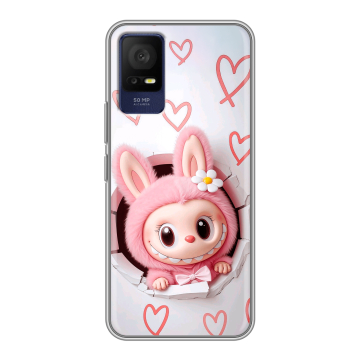 Силиконовый чехол на TCL 408 с принтом Labubu Лабубу Силиконовый чехол на TCL 408 с принтом Labubu Лабубу